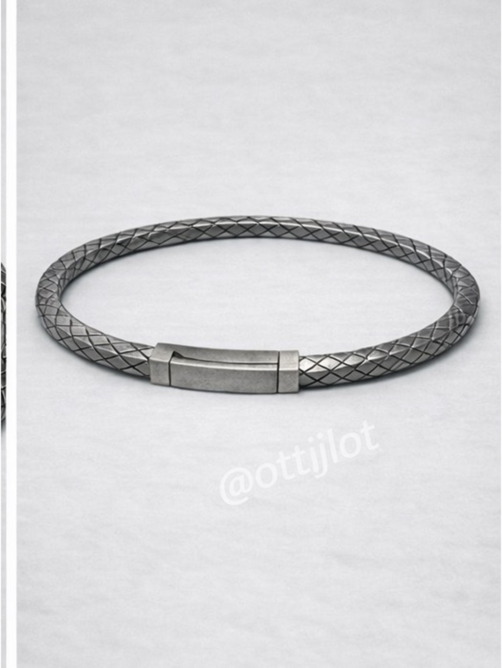 Zegna 925 Sterling Silver Woven Bracelet Italy NWT Box Tag